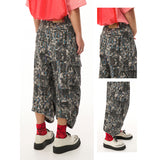 Printed eight-pronged slacks