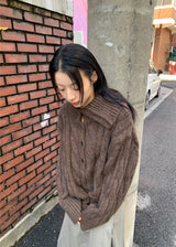  HIGHNECK BUTTON KNIT