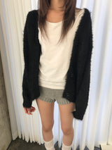 モヘアカーディガン