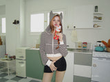 Cat hood zip-up