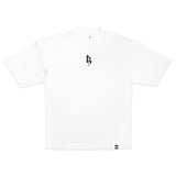 BETREZ OVERSIZED ACID WASH TEE - WHITE LOGO