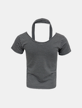 Stripe Scarf Detail Tee