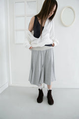 stripe banding flare midi skirt(3colors)