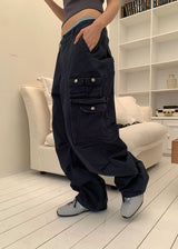 (UNISEX) フィールドボタンカーゴパンツ (3color)