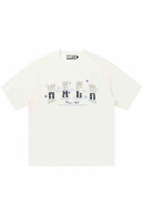 グラディエントニットパッチTシャツ