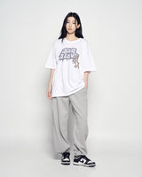 25FW ダブルラインロゴパンツ メランジ