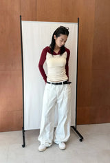 RIVET SEAM WIDE PANTS