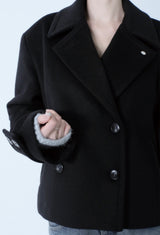 PJ Pea Coat In Black