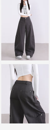 Retro High Waist Wide-Leg Pants – Old Money Style Relaxed Trousers