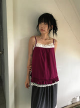 Severine Lace Color Layered Strap Sleeveless