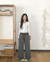 [MADE/Short,Long] Winnie, border knit long pants