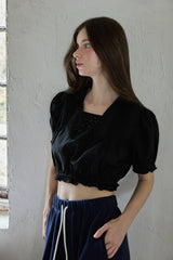 Mose punching blouse_black