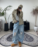 Etes Damaged Denim Pants