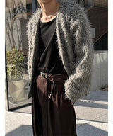 [F/W] ファーヘアカーディガンジャケット(3color)