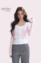 Dodo baby color cardigan layered top