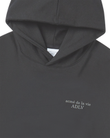 25FW BASIC LOGO NAPPING HOODIE CHARCOAL