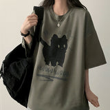 Wow キャットニット半袖Tシャツ