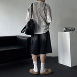 NOS124 ブラックレーザーバミューダパンツ (S ~ L)