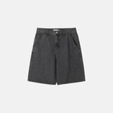 Basic wide denim shorts