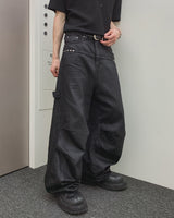 コージー スタッド コーティング ワイドパンツ