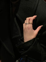 TWISTED DEW GOLD RING