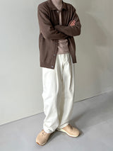 Pintuck cotton pants