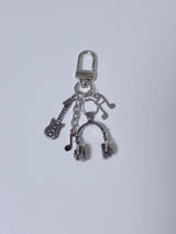  Headphone music guitar keyring