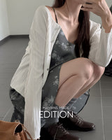 MADE. Silky Pleated Cardigan
