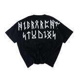 Hierarchy Studios - ルーンワイドロゴオーバーサイズTシャツ ブラック