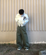P LOGO BOMBER - IVORY