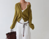 6-color cozy wool knit cardigan
