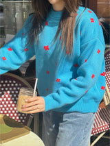 [SALE] blue flower knitwear