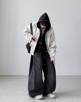 Glaze Pintuck Balloon Denim