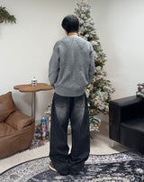 Leo Curved Washed Denim Pants