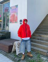 Big Cargo Wide Denim Shorts
