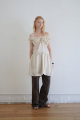 シルキーシャーリングドレス_beige