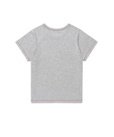 ビンテージフラワーラグラン半袖Tシャツ グレー(CV2GMFT510A)