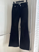 Lux cotton bootcut pants (2 colors)