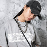 Crack Logo semi OversizedFit T-Shirt (MELANG GRAY)