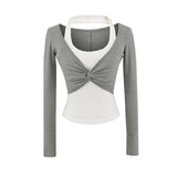 Twist Layered Crop Top 233113576