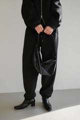 Wool jogger pants, Black
