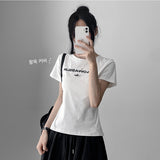 Wassup Lettering Hip Mood Stretch Short Sleeve T-shirt (2 Colors)