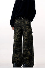 Winter Camo Multi-Pocket Cargo Pants