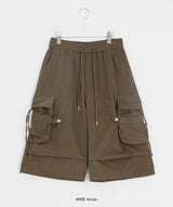 [unisex] ナホリ スナップ ストリング バミューダ バンディングパンツ