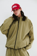 SOFT PEACH HOODED JACKET KHAKI