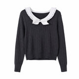 ロッティ リボンカラー ニット
