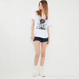 Space kitten short sleeve T-shirts(Standard fit) White