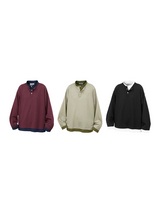 RELABEL (‘LABEL’) Fine-textured, woven, two-tone, optical illusion, faux two-piece, long-sleeved base layer T-shirt