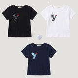 Y Dot Lettering Short-Sleeved T-Shirt (3 colors)