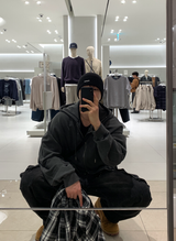 Wibird Pigment Supima Two-Way Hooded Zip-Up
